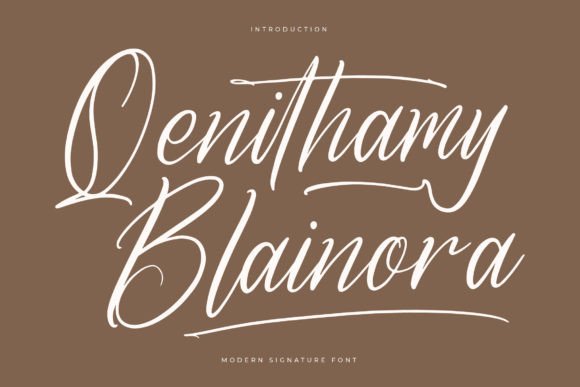 Qenithamy Blainora: A Dazzling Script Font for Branding