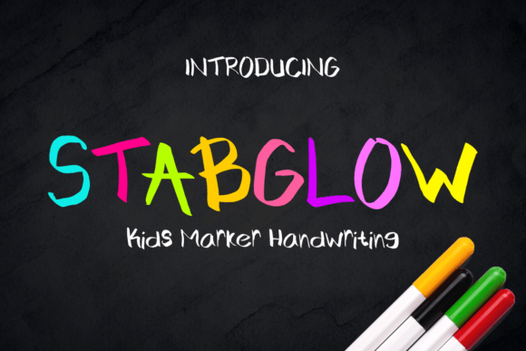 Stab Glow Font: Bold Marker Display for Social Graphics